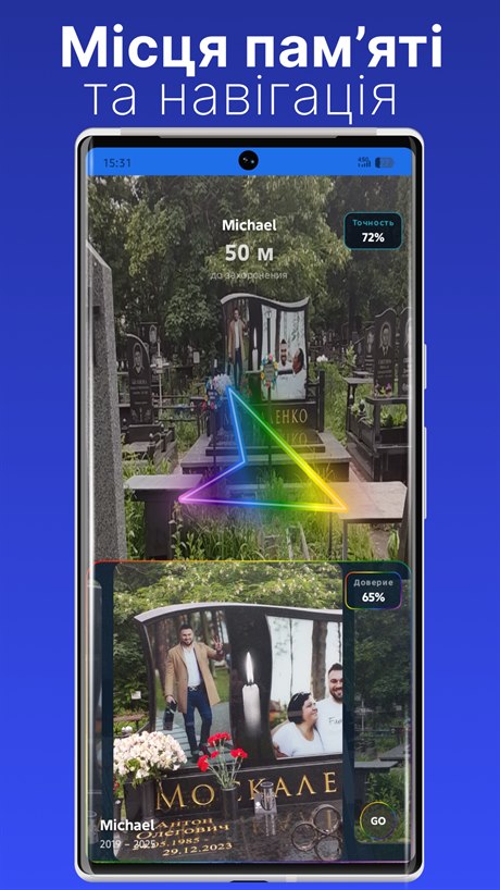 Memorial place navigation